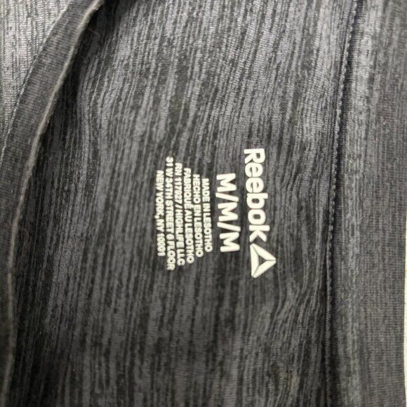 REEBOK Athletic Long Sleeve Workout V Neck Reflector Size Medium Hi Low Hem - Picture 4 of 5